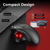Wireless Ergonomic Trackball Mouse